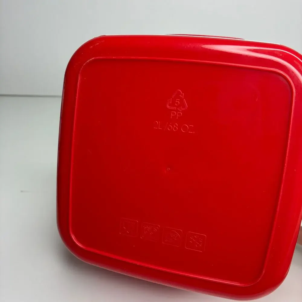 Tafura Red Microwave Vegetable Steamer Click Lock Plastic Dishwasher Safe
